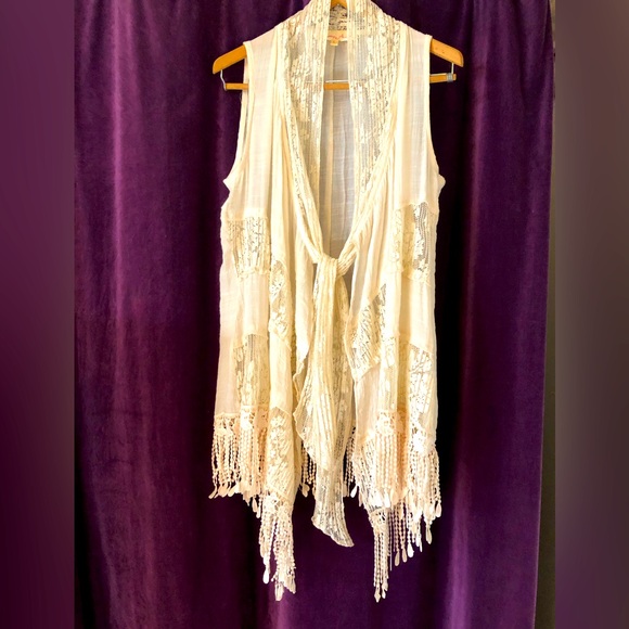 Pretty Angel Dresses & Skirts - Pretty Angel Lace Accent Vest/Beach cover.